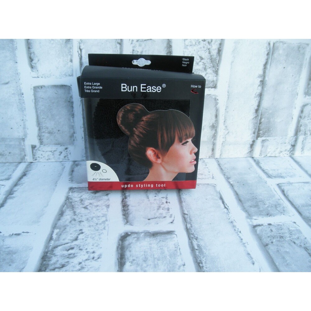 NEW by MIA BEAUTY, BUN EASE BLACK EXTRA LARGE (XL) 4.5" UPDO STYLING TOOL (6PCS)